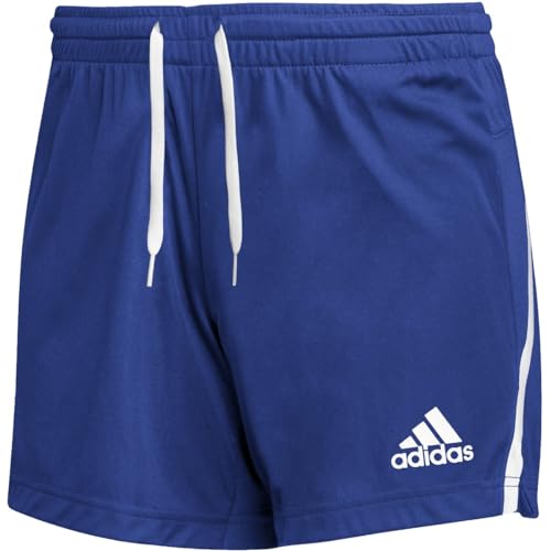 Short en tricot pour femme Adidas Team Issue en bleu roi et blanc taille XL