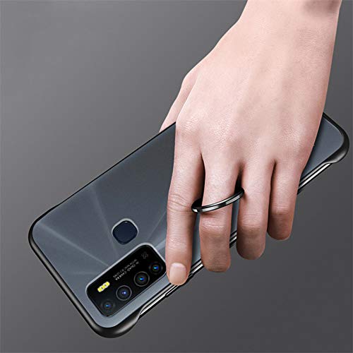 Image of REALCASE Infinix Hot 9 / Hot 9 Pro Back Cover Case | Slim Translucent Frameless Matte Hard Back Skin | Soft TPU Shock Proof Bumper Back Cover Case for Infinix Hot 9 / Hot 9 Pro (F-Black)