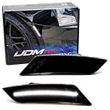 iJDMTOY Smoked Lens 27-SMD White Full LED Bumper Side Marker Light Kit Compatible With 2013-2014 Cadillac ATS, 2017-up Cadillac XT5; Compatible With 2019-up Chevy Blazer, Replace Amber Sidemarkers