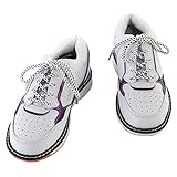 ZHENSI Bowlingschuhe Für Damen Leichter Atmungsaktiver Leder-Anti-Rutsch-Puffer,Weiß,37 EU