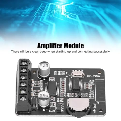 Image of Hexonix XY-P15W Bluetooth Stereo Digital Power Amplifier Board, 10W /15W /20W Dual Channel Class-D Audio Amplifier Module for 12V-24V DIY Speaker Systems