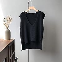 Gilet Maglione Girocollo Donna – Canotta Senza Maniche, Taglia L, Lavorato A Maglia, Casual