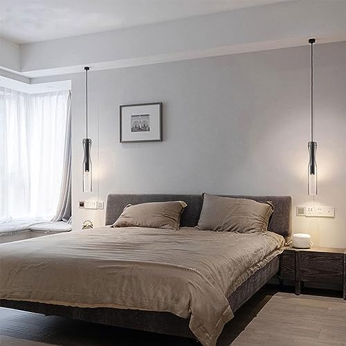 Lampe suspendue en verre pour optimiser l'espace de chevet avec une LED - 7