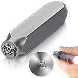 Lingvee 1/4' Jewelry Metal Stamp, Steel Design Metal Stamp Punch Tool for Making Custom Jewelry and Stamping Soft Metals
