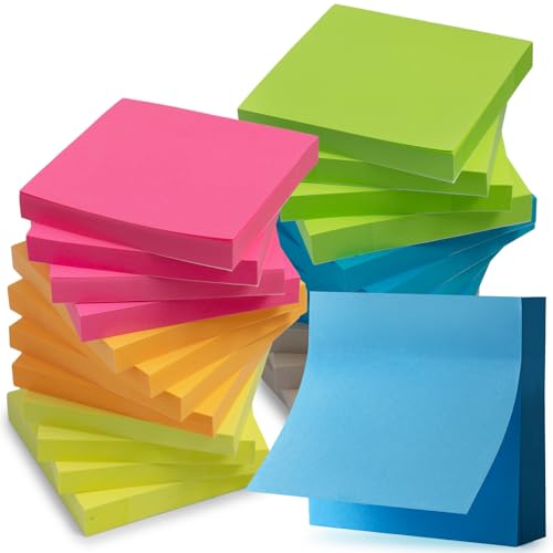 Notes autocollantes 7,6 x 7,6 cm idéales pour organiser le bureau et l'école