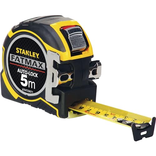 STANLEY FATMAX Mètre Magnétique Auto Lock 5 M x32 mm - Large Ruban - Revêtement Mylar et Blade Armor - Position du Zéro Réel - Classe Ii - Crochet 3 Rivets - Boitier Bi Matière XTHT0-33671
