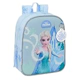 Safta - Mochila Escolar Guardería Frozen Adaptable a Carro (Sin Carro), Compartimento Principal con Cremallera, Tarjeta de Identificación, Asa Superior y Tiradores Dobles, Medidas 22x10x27 cm