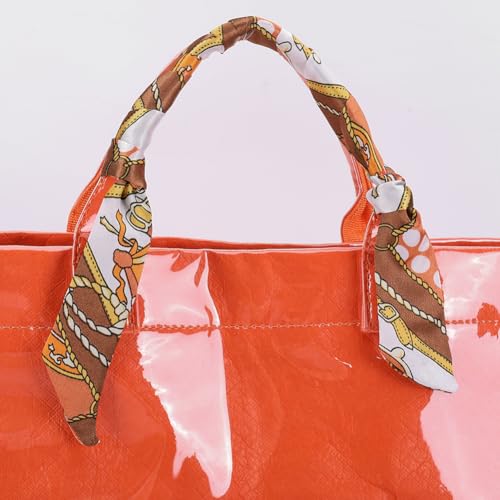 Image of Lushandy PVC Tote Bag for Women Jelly Beach Bag Top Handle Hobo Handbag | Water-Resistant, Wipe Clean, Lightweight