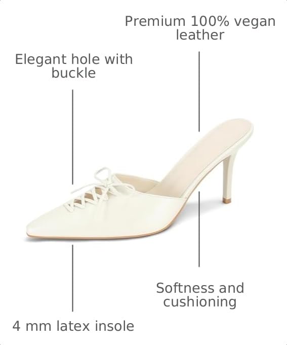 Image of Dsevht Black Kitten Heels for Women Pointed Closed Toe Dressy Bow Heel Vintage Heeled Mules Sexy Pointy Studded Slip on Stiletto Pump Shoes