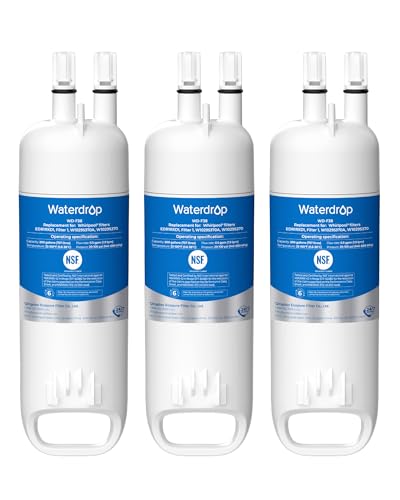 Waterdrop EDR1RXD1 Replacement for Everydrop Filter 1 Whirlpool W10295370A EDR1RXD1B P8RFWB2L P4RFWB WD-F38 Kenmore 46-9081 46-9930 Refrigerator Water Filter 3 Pack