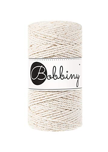 Bobbiny Corde Macramé Torsadée Regular 3mm (Golden Natural) 100m