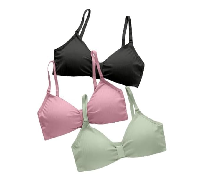 Pack of 3 Women’s Nylon Liner Free Size Lightly Padded Adjustable Strap Bra for Everyday Wear 3337 (Multi) Pack of 3 Women’s Nylon Liner Free Size Lightly Padded Adjustable Strap Bra for Everyday Wear 3337 (Multi)