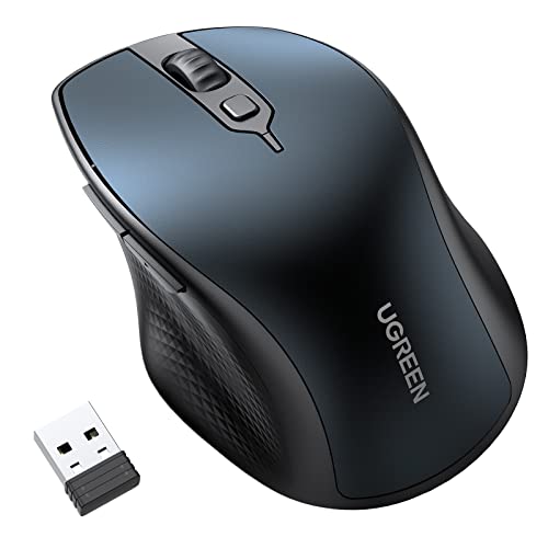 UGREEN Mouse sem fio Ergonômico Bluetooth 5.0, 2.4G, 4000 DPI, 6 Botões, MacBook, PC, Desktop, Chromebook