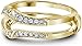 Purvika Jewels Lab Created Diamond Ring Guard Wrap, 14k Yellow Gold Plated Sterling Silver 925, Round White Diamond, Size 7, Solitaire Enhancer (White, 8.5)