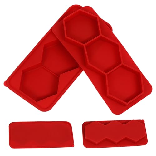 Rrlihjgu Stampo per Hamburger, Stampo per Hamburger,Pressa per Hamburger a 3 cavità in Silicone per Patty - Contenitori per Hamburger ripieni esagonali per Hamburger e tortini per la Cottura alla