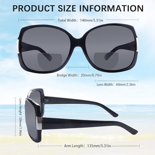 4 Pack Bifocal Reading Sunglasses for Women Fashion Sun Readers UV400 Protection Vintage Oval Sun Reading2