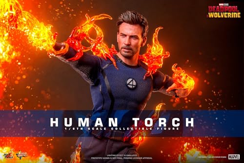 Hot Toys Marvel Comics Deadpool & Wolverine Human Torch 1/6 Scale 12" Collectible Figure