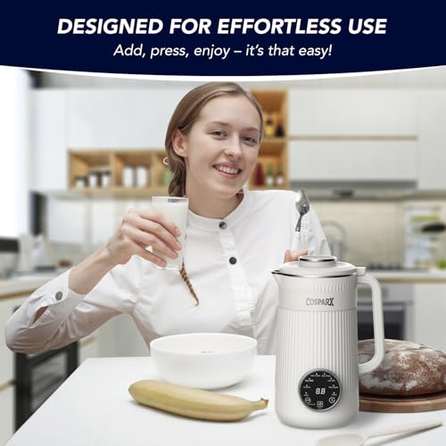 image for COSPARX 8 in 1 Nut Milk Maker Machine Blender, 32oz Homemade Soy, Almo