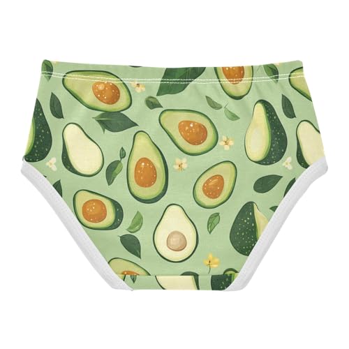Wusikd Avocados Girls' Underwear Cotton Flowers Leaves Girls Briefs Soft Toddler Underwear 2T2