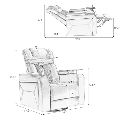 Sillón Giratorio Piel Sintética Blanco miniatura 3