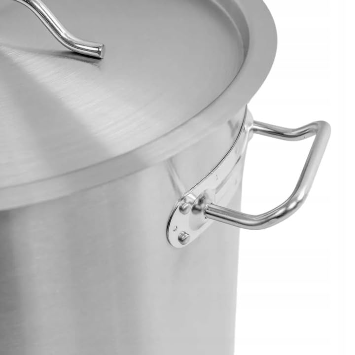 Mega-M Olla GRANDE inducción de acero inoxidable con tapa ESTÁNDAR (25L)