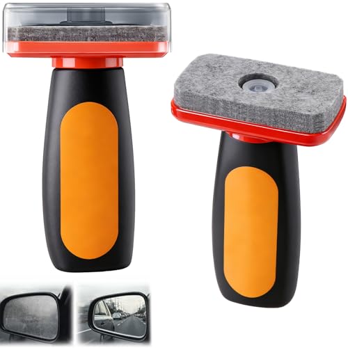2 Pack Car Glass Cleaner Oil Film Clean Brush, 120ml Glass Oil Film Remover, 2026 New Windshield Cleaner Tool for Automotive Windshield/Window/Mirror, Improve Visibility (Clear Solution+Brush Board)