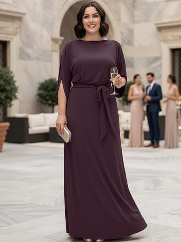 Image of KOH KOH Womens 2026 Flowy Formal Batwing Sleeve Evening Casual Gown