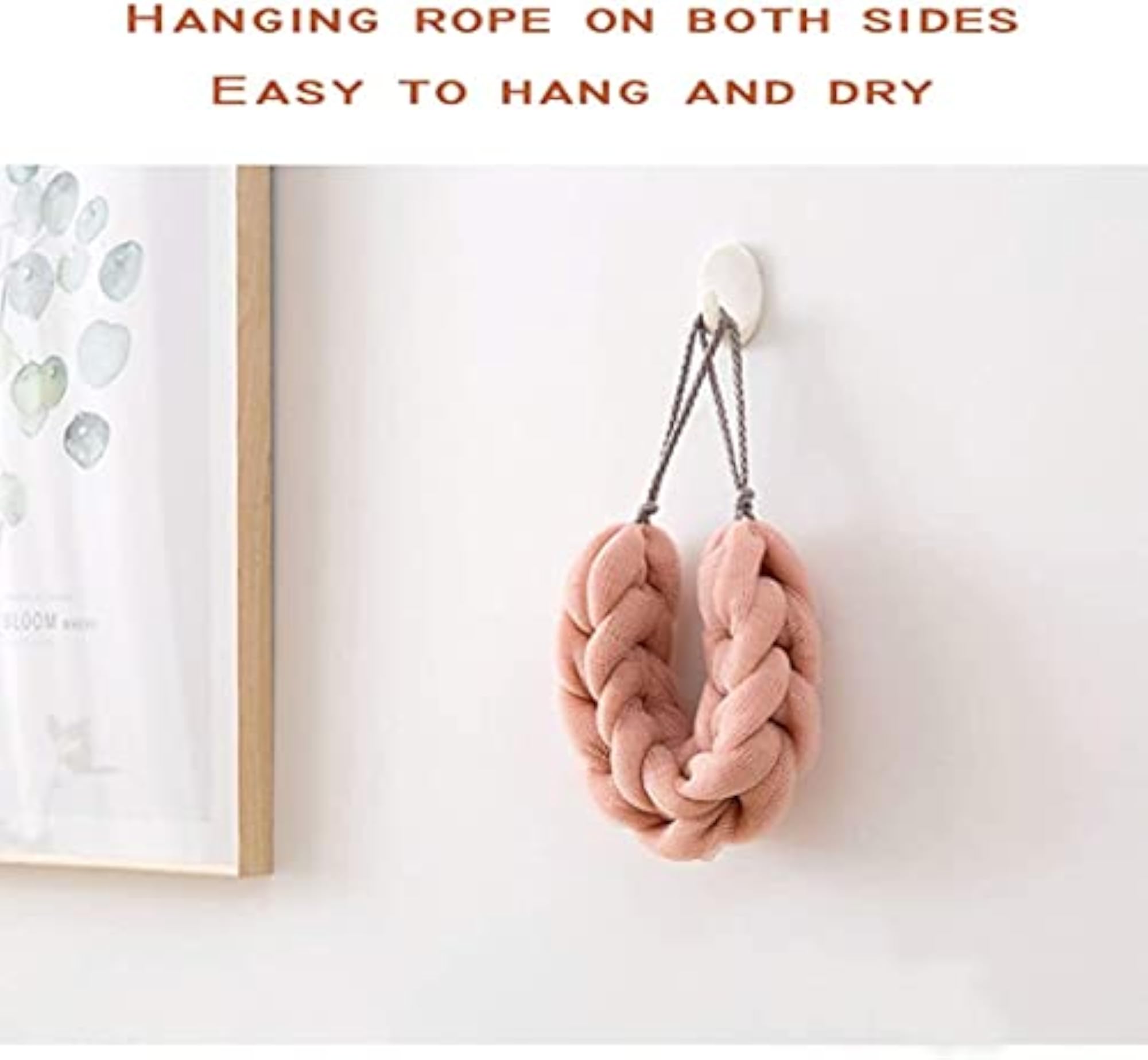 6 Pcs Long Stretch Back Sponge with Rope Handles