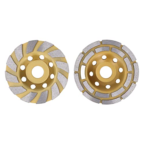 BomDog Mola per Lucidare, Set Di Mole da 4,5 Pollici Doppia e Disco Abrasivo a Tazza Diamantata a Segmento Turbo Senza Rondella Rettifica a Secco Rettifica a Umido