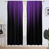AAtter Fenstervorhang, abstrakt, gestreift, dunkle Pflaume, für Erwachsene, Damen, dekorativ, cool, Gothic, Farbverlauf, lang, breit, für Wohnzimmer, Schlafzimmer, Vorhänge, Behandlungsstoff, 1 Paar