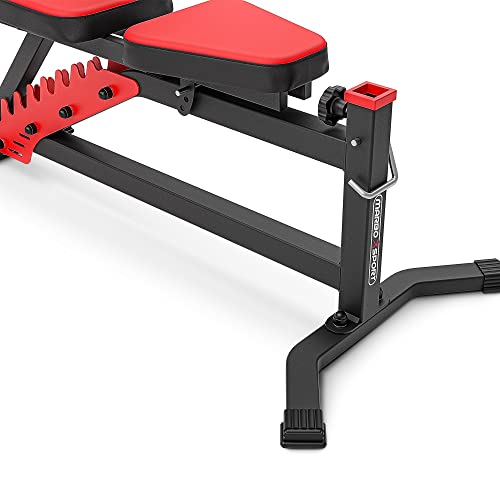 Marbo Sport Dubbelzijdig verstelbare trainingsbank MS-L102 | zwart of rood - naar keuze | Made in EU - Image 8