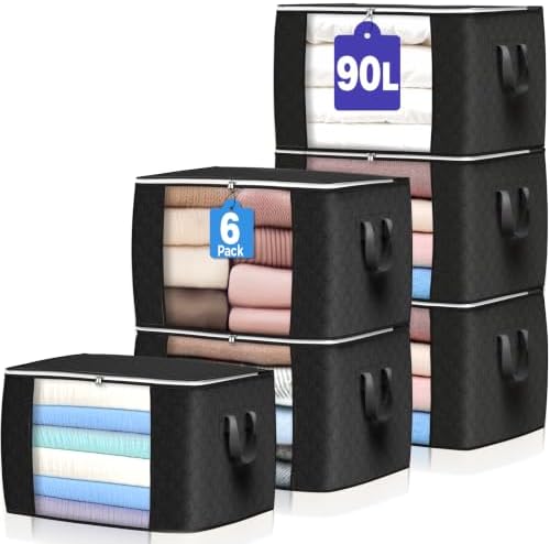 Budding Joy 90L Large Storage Bags, Clothes Storage Bins Foldable...