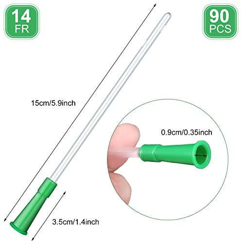 Image of Nuanchu PVC Replacement Tubings Supplies Tubes Kit Clear Replacements Hose with Flexible Rounded End for Smooth Insert(14 FR,90 Pieces)