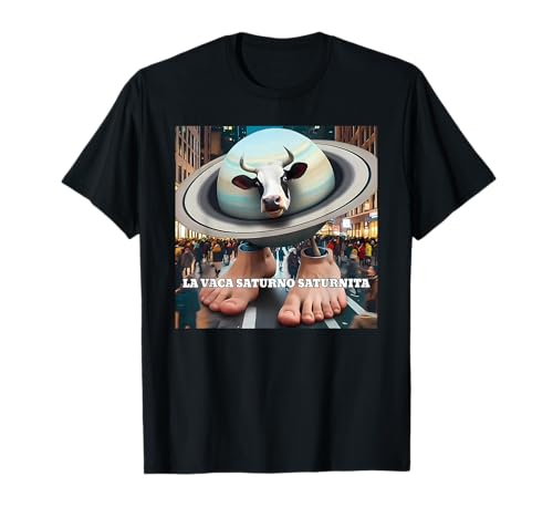 Meme Vacca Saturno Saturnita Vaca Camiseta