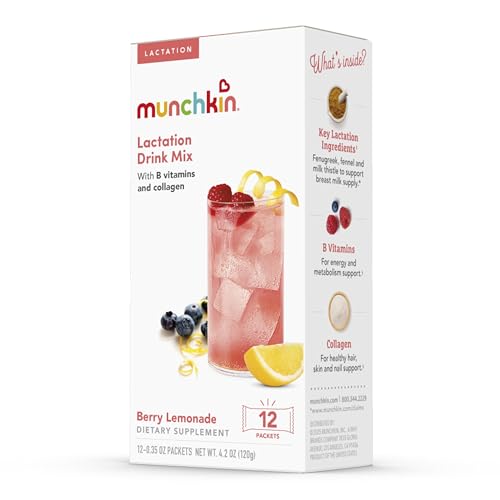 Munchkin Milkmakers Lactation Drink Mix, Berry Lemonade, 12 Count - image 6