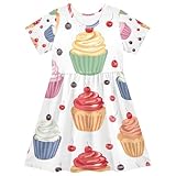 Design : jolie robe pour enfants à manches courtes, imprimée avec des motifs fantaisistes tels que des papillons, des licornes ou des pois pour stimuler l'imagination et la joie, imprimés adorables pour les journées ludiques.