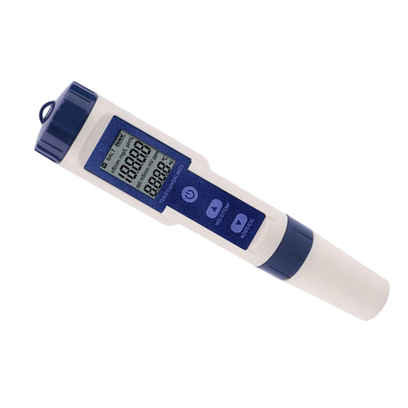 Sosoport Tester Digitale Salinità per Acqua Marina e Acquario | Misura Ec, Ph e Temperatura, Design Lcd Unico, 3 Batterie Lr44 Incluse