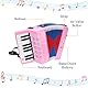 QUARKZMAN Accordion, 17 Tasten 8 Bassknopf Akkordeon Spielzeug Mini Musikinstrument Leichtgewicht für Erwachsene Anfänger Bildung, Pink