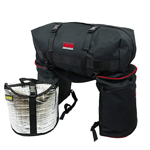 TrailMax Large Overnighter Saddlebags Package;Set of Saddlebags;Set W/Horn Bags;Set W/Cantle Bag; W/Detachable Cantle Bag;Insulated Saddle Bags for Horses;Western & Endurance Saddles; Red Piping