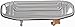Dorman 94044 Front Passenger Side Exterior Door Handle Compatible with Select Mitsubishi Models, Chrome