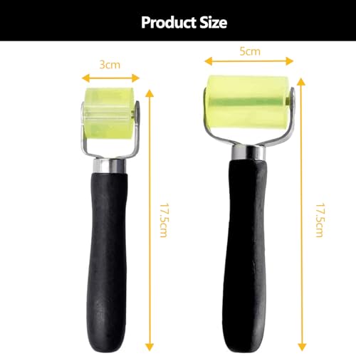 GisWell 2 Stück Andrückrolle Andrückwalze, 30mm & 50mm Silikon Andrückwalze Handdruck Roller, Auto Schallschutz Andruckrolle, für Kantenumleimer und zum Verschweißen