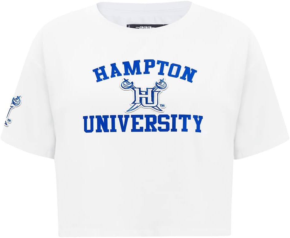 Pro Standard Womens Hampton University Classic Essentials Short Sleeve Boxy Tee White XL