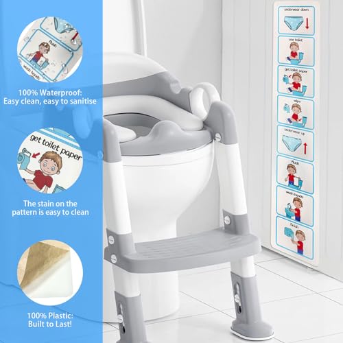 PVC Potty Training Visual Schedule for Children with ADHD, Clear Pattern and Increased Independence, Suitable for Young Children and Older Children and Adults - Image 6