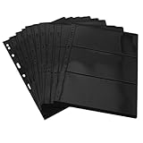 Aspecto refinado: el diseño de doble cara mejora el atractivo visual de su colección de sellos, hojas sueltas de sellos estándar, páginas de sellos para carpeta de álbumes de sellos