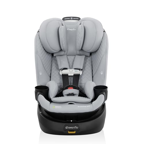 Image of Evenflo Revolve360 Slim 2-in-1 Rotating Car Seat with Green & Gentle Fabric (Quartz)