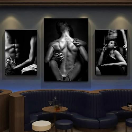 Toile de couple sexy en impression haut de gamme sur châssis pour déco murale