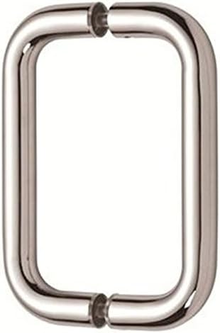 Dynasty Hardware 6" Back to Back Tubular Shower Door Pull for Frameless Shower Doors, Polished Chrome