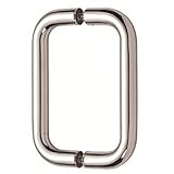 Dynasty Hardware 6' Back to Back Tubular Shower Door Pull For Frameless Shower Doors, Polished...