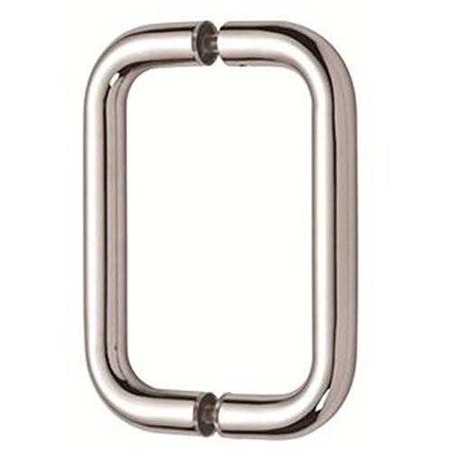 Dynasty Hardware 6" Back To Back Tubular Shower Door Pull For Frameless Shower Doors, Polished Chrome #TOP7
