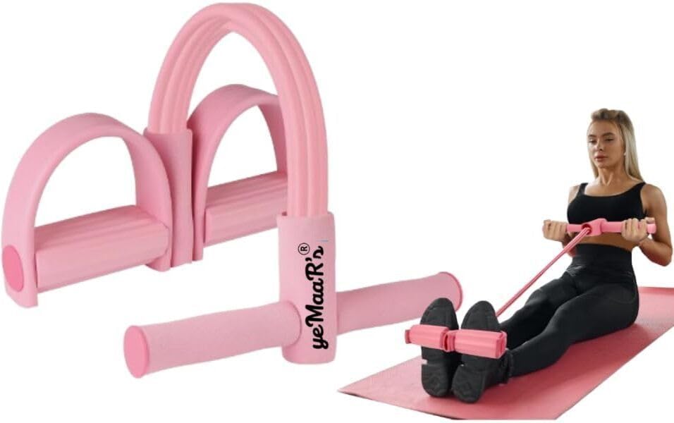 YMD Yoga Pedal Puller Fitness Resistance Tube (Multicolor)-image-4
